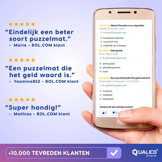 Qualico 1500 - Puzzelmat Neopreen - Antislip - De Portapuzzle Die Echt Werkt! Tot En Met 1500 Stukjes - 66 X 120 Cm 16 Qualico 1500 - Puzzelmat Neopreen - Antislip - De Portapuzzle Die Echt Werkt! Tot En Met 1500 Stukjes - 66 X 120 Cm - Afbeelding 14