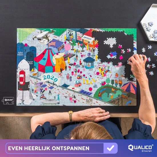 Qualico 1500 - Puzzelmat Neopreen - Antislip - De Portapuzzle Die Echt Werkt! Tot En Met 1500 Stukjes - 66 X 120 Cm 19 Qualico 1500 - Puzzelmat Neopreen - Antislip - De Portapuzzle Die Echt Werkt! Tot En Met 1500 Stukjes - 66 X 120 Cm - Afbeelding 17